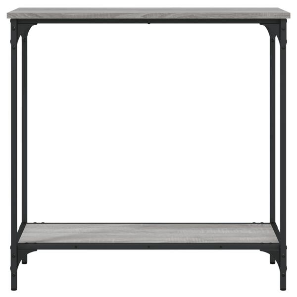 vidaXL Konzolna mizica siva sonoma 75x30,5x75 cm inženirski les