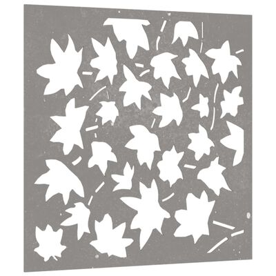 vidaXL Vrtna stenska dekoracija 55x55 cm corten jeklo javorjevi listi