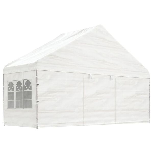 vidaXL Paviljon s streho bel 17,84x5,88x3,75 m polietilen