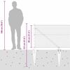 vidaXL Ogrodje s stebri Siva 0.8 x 25 m Jeklo s PVC premazom
