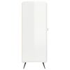 vidaXL Komoda visok sijaj bela 69,5x34x90 cm inženirski les
