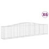 vidaXL Obokane gabion ko&scaron;are 6 kosov 400x50x80/100 cm pocinkano železo