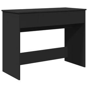 vidaXL Toaletna mizica z ogledalom črna 100x45x76 cm