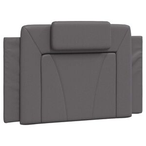 vidaXL Blazina za vzglavje Viana siva 80 cm umetno usnje