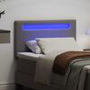 vidaXL LED glava postelje Siva 100 cm Umjetno usnje