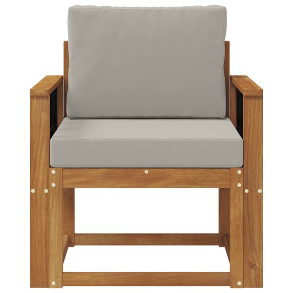 vidaXL Zunanji kavč Masivno akacijevo les in poliester