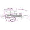 vidaXL Posteljni okvir s predali 140x190 cm trdna borovina