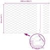 vidaXL Steber ograje. srebrna 25 x 0,5 m (50 mm mreža) Jeklo