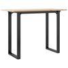 vidaXL Jedilna miza O okvir 100x50x75 cm trdna borovina jeklo