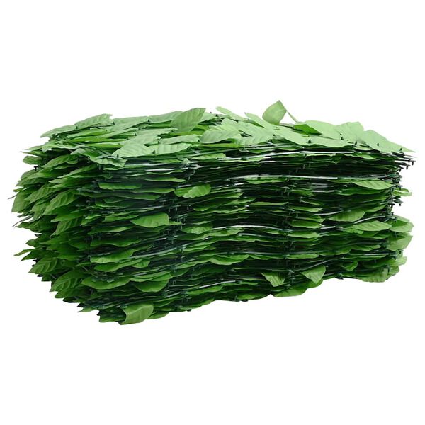 vidaXL Balkonsko platno z zelenim listjem 200x75 cm