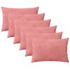 vidaXL Prevleka za blazino 6 pcs HEERLEN Roza 40 x 60 cm Žamet