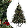 vidaXL Umetna božična jelka z bučko 120 cm 150 LED Toplo bela