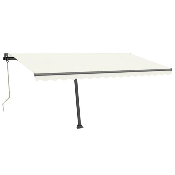 vidaXL Prostostoječa avtomatska tenda 400x350 cm krem
