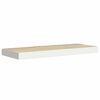 vidaXL Stenske police 2 kosa barva hrasta in bela 60x23,5x3,8 cm MDF