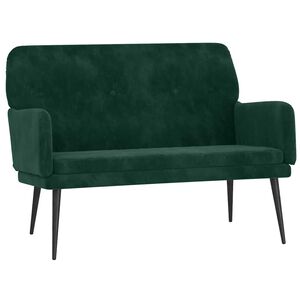 vidaXL Klop temno zelena 108x79x79 cm žamet