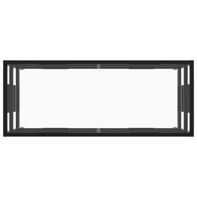 vidaXL TV omarica črna in kaljeno steklo 100x40x40 cm