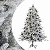 vidaXL Umetna božična jelka z bučko 120 cm 150 LED Toplo bela