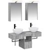 vidaXL Komplet omaric za kopalnico 5 pcs Siva Sonoma 43 x 16 x 62,5 cm