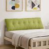 vidaXL Poglavni vzglavnik Svetlo zelena 160 x 19 x 50 cm blago