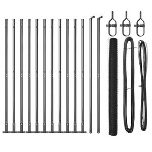 vidaXL Steber ograje. Siva