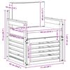 vidaXL Zunanja garnitura za sedenje z blazino Naravna 71 x 63 x 73 cm