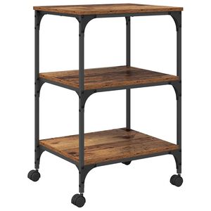 vidaXL Stojalo za tiskalnik Star les 50 x 41 x 75 cm Konstruiran les