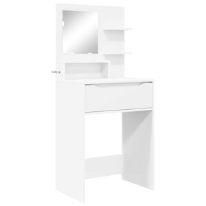 vidaXL Toaletne mize za spalnice s predalom Bela 80 x 39,6 x 135 cm