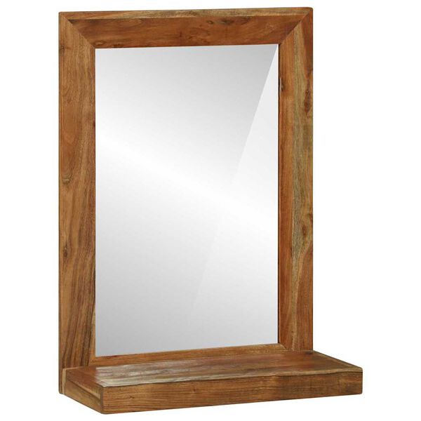 vidaXL Ogledalo za kopalnico Rjava 50 x 22 x 70 cm Masiven les akacije