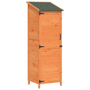 vidaXL Vrtno skladi&scaron;če Rjava 59,5 x 56 x 176,5 cm Trdna smreka