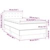 vidaXL Box spring postelja z vzmetnico temno rjava 90x200 cm blago