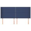 vidaXL Vzglavje z u&scaron;esi modro 183x16x118/128 cm blago