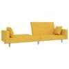 vidaXL Kavč dvosed z leži&scaron;čem in stolčkom rumeno blago