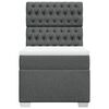 vidaXL Box spring postelja z vzmetnico temno siva 90x200 cm blago