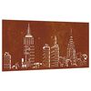 vidaXL Vrtna stenska dekoracija 105x55 cm corten jeklo panorama