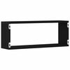 vidaXL Stenske police 2 pcs Črni hrast 60 x 15 x 23 cm Konstruiran les