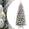 vidaXL Umestno božično drevo Bela 240 cm PVC, plastika, jeklo in PE