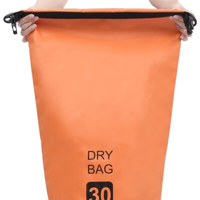 vidaXL Torba Dry Bag oranžna 30 L PVC