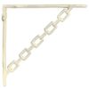 vidaXL Nosilci za stenske police 12 kos Antik bela 14,5 x 14,5 x 3 cm