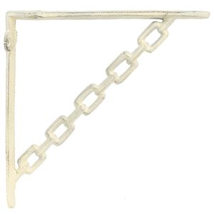 vidaXL Nosilci za stenske police 12 kos Antik bela 14,5 x 14,5 x 3 cm