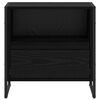 vidaXL Nočna omarica Črna Orehovina 50 x 39,5 x 50 cm Konstruiran les