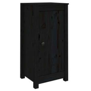 vidaXL Komoda 2 kosa črna 39x35x80 cm trdna borovina