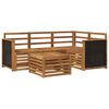 vidaXL Zunanja garnitura za sedenje 5 pcs Naravna 59 x 59 x 37 cm