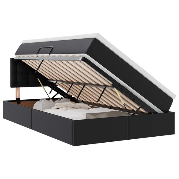 vidaXL Postelja z dodatnim prostorom za shranjevanje in LED osvetlitvijo