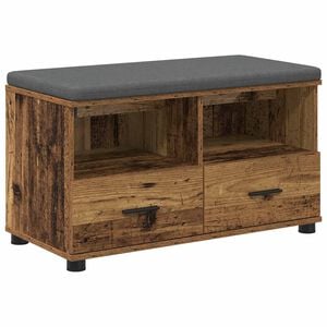 vidaXL Haldna klop Star les 80 x 38 x 46 cm Oblikovan Les in Tkanina