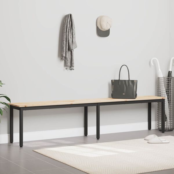 vidaXL klop Naravna 200 x 35 x 45 cm Masivno borovo les