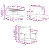 vidaXL Zunanja garnitura za sedenje z blazino 8 pcs Naravna in smetana