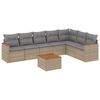vidaXL Patio Sofa Set 8-sedežni Bež in siva