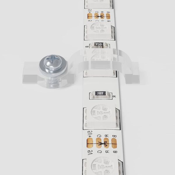 vidaXL LED trak z LED lučmi 4 pcs Črna in prozorna 130 x 0,8 x 0,3 cm