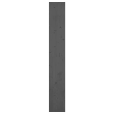 vidaXL Knjižna omara/pregrada siva 80x30x199,5 cm trdna borovina