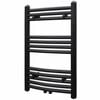 Kopalni&scaron;ki radiator z ukrivljenimi cevmi 500x764 mm črn